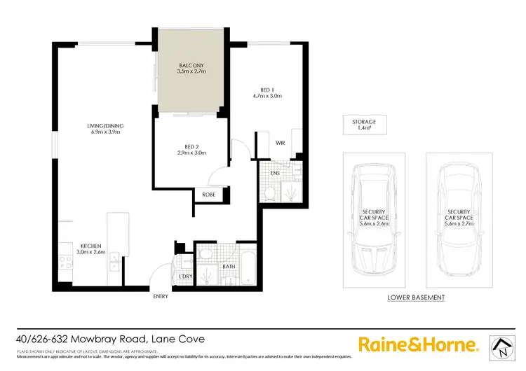 Floorplan of Homely apartment listing, 40/626 Mowbray Road, Lane Cove NSW 2066
