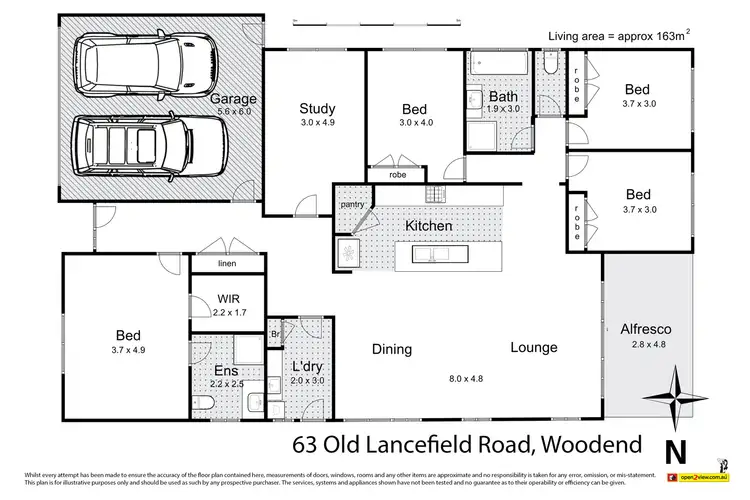 Floorplan of Homely house listing, 63 Old Lancefield Road, Woodend VIC 3442