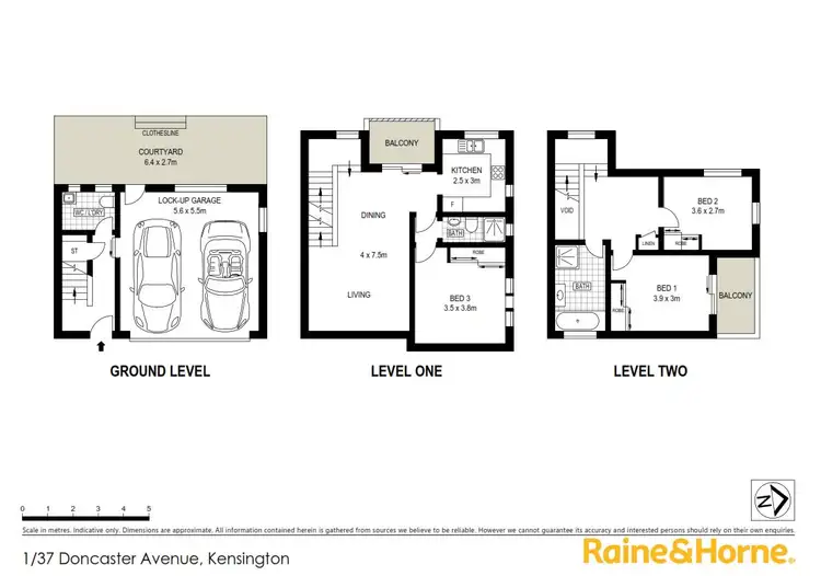 Floorplan of Homely townhouse listing, 1/37 Doncaster Avenue, Kensington NSW 2033