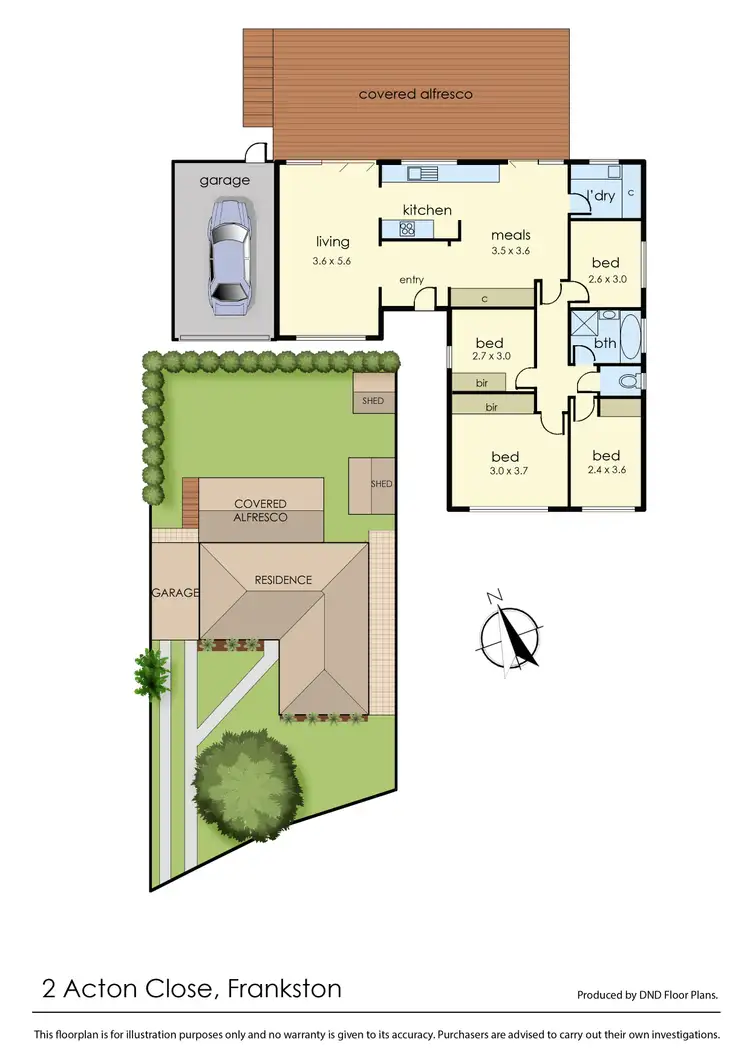 Floorplan of Homely house listing, 2 Acton Close, Frankston VIC 3199