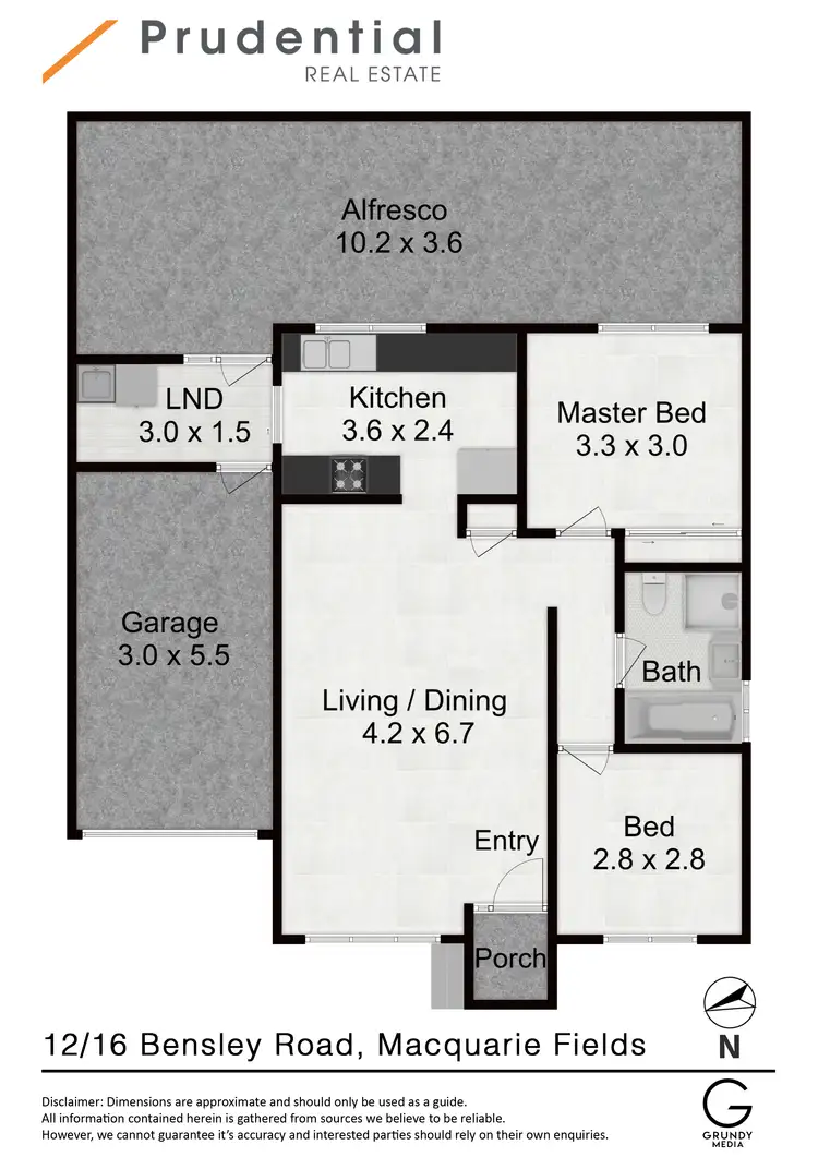 Floorplan of Homely villa listing, 12/16 Bensley Road, Macquarie Fields NSW 2564