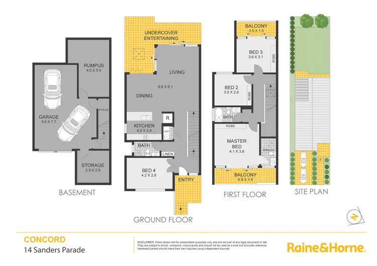 Floorplan of Homely semi-detached listing, 14a Sanders Parade, Concord NSW 2137