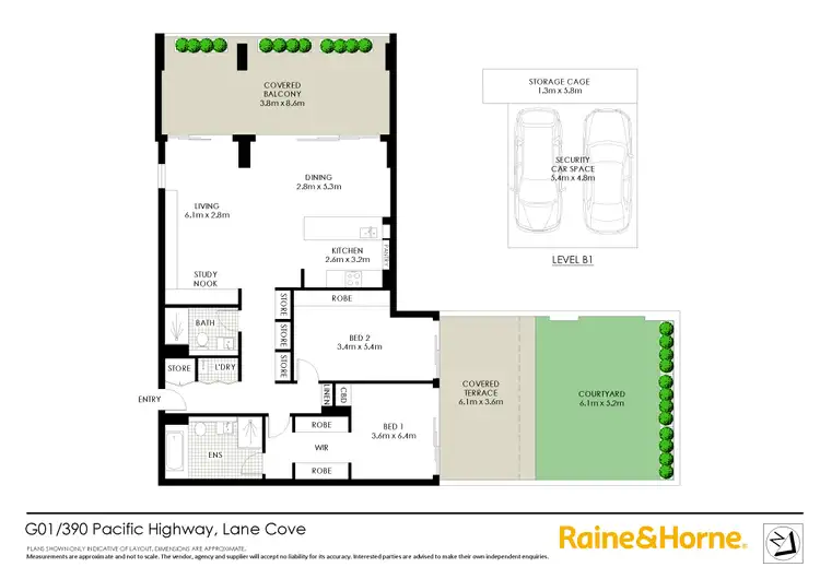 Floorplan of Homely apartment listing, G01/390-398 Pacific Highway, Lane Cove NSW 2066