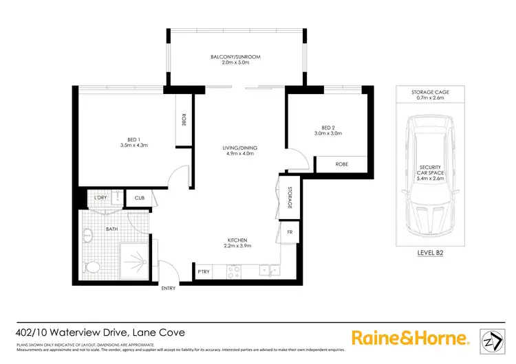 Floorplan of Homely apartment listing, 402/10 Waterview Drive, Lane Cove NSW 2066