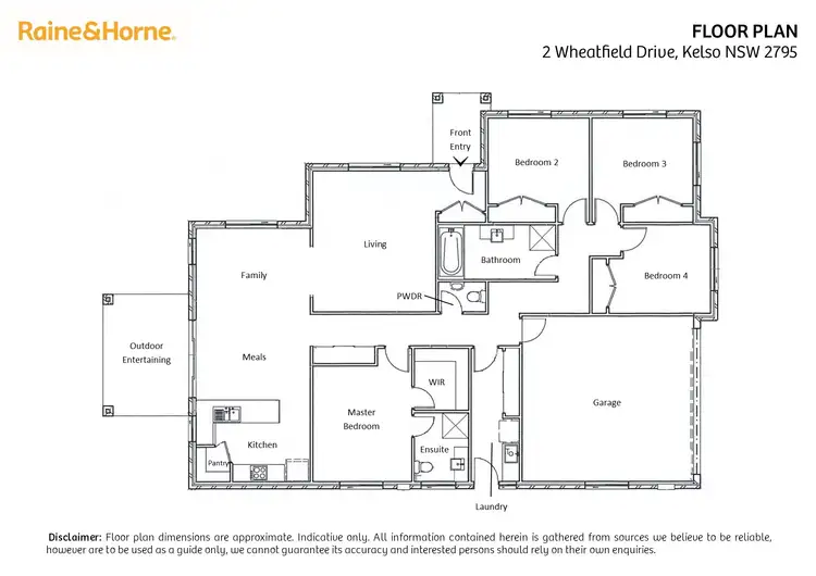 Floorplan of Homely house listing, 2 Wheatfield Drive, Kelso NSW 2795