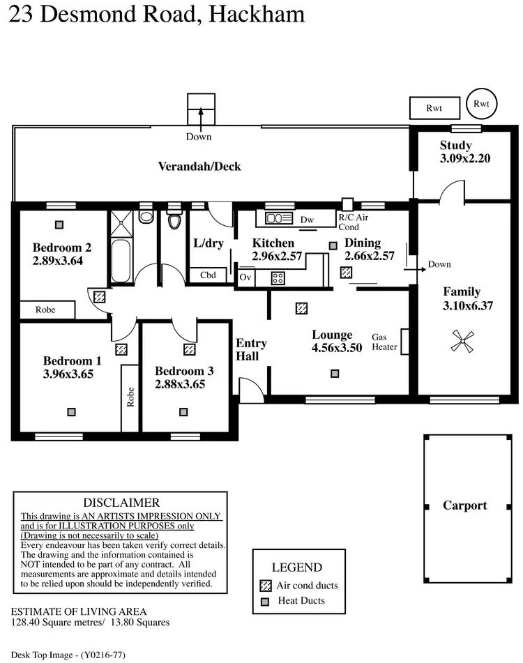 Floorplan of Homely house listing, 23 Desmond Road, Hackham SA 5163
