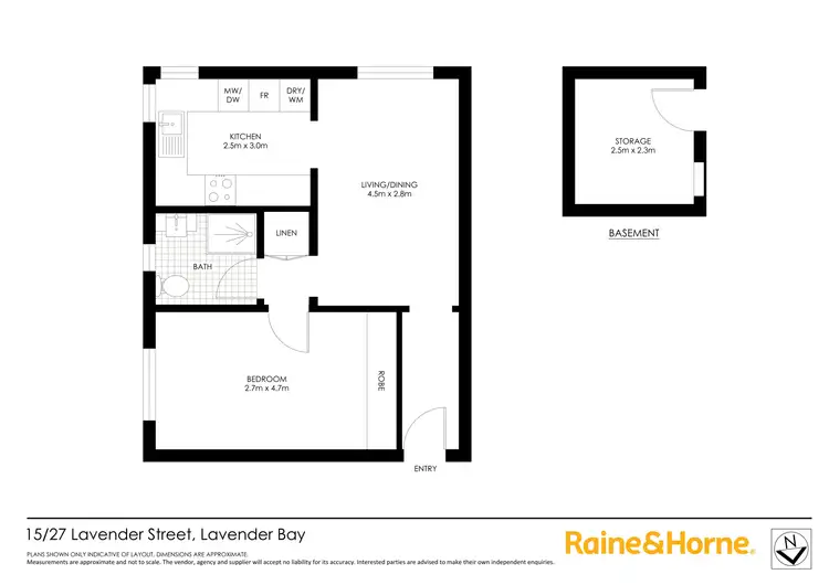 Floorplan of Homely apartment listing, 15/27 Lavender Street, Lavender Bay NSW 2060