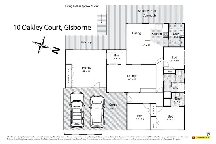 Floorplan of Homely house listing, 10 Oakley Court, Gisborne VIC 3437