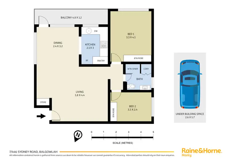Floorplan of Homely apartment listing, 7/446 Sydney Road, Balgowlah NSW 2093