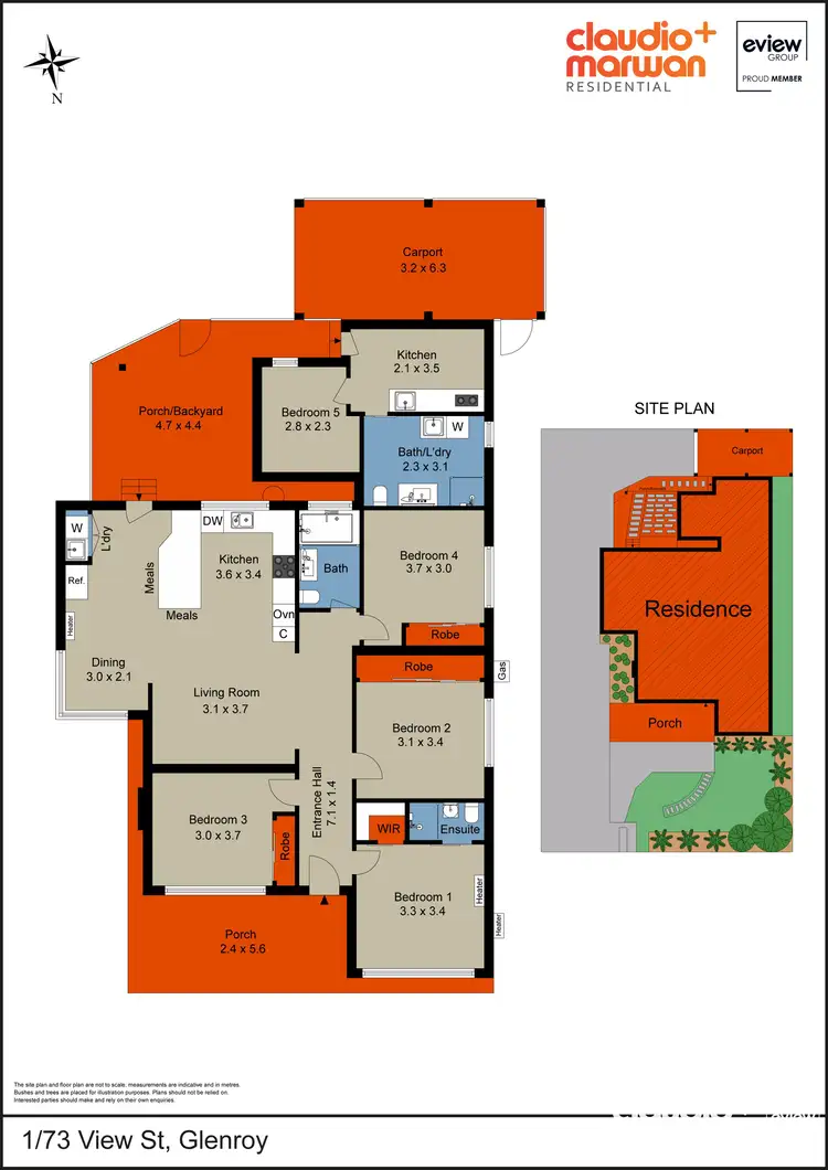 Floorplan of Homely villa listing, 1/73 View Street, Glenroy VIC 3046