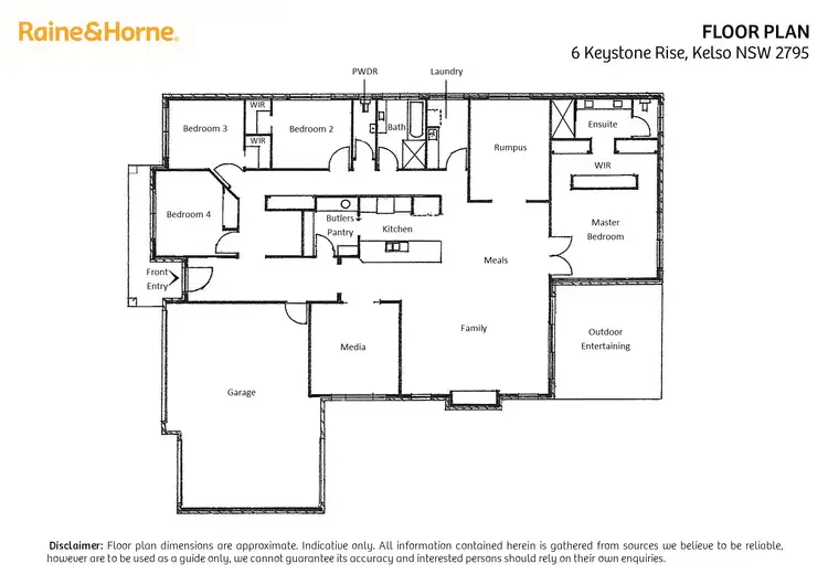 Floorplan of Homely house listing, 6 Keystone Rise, Kelso NSW 2795
