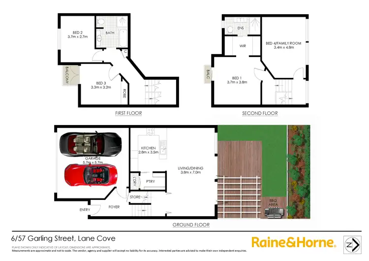 Floorplan of Homely townhouse listing, 6/57 Garling Street, Lane Cove NSW 2066