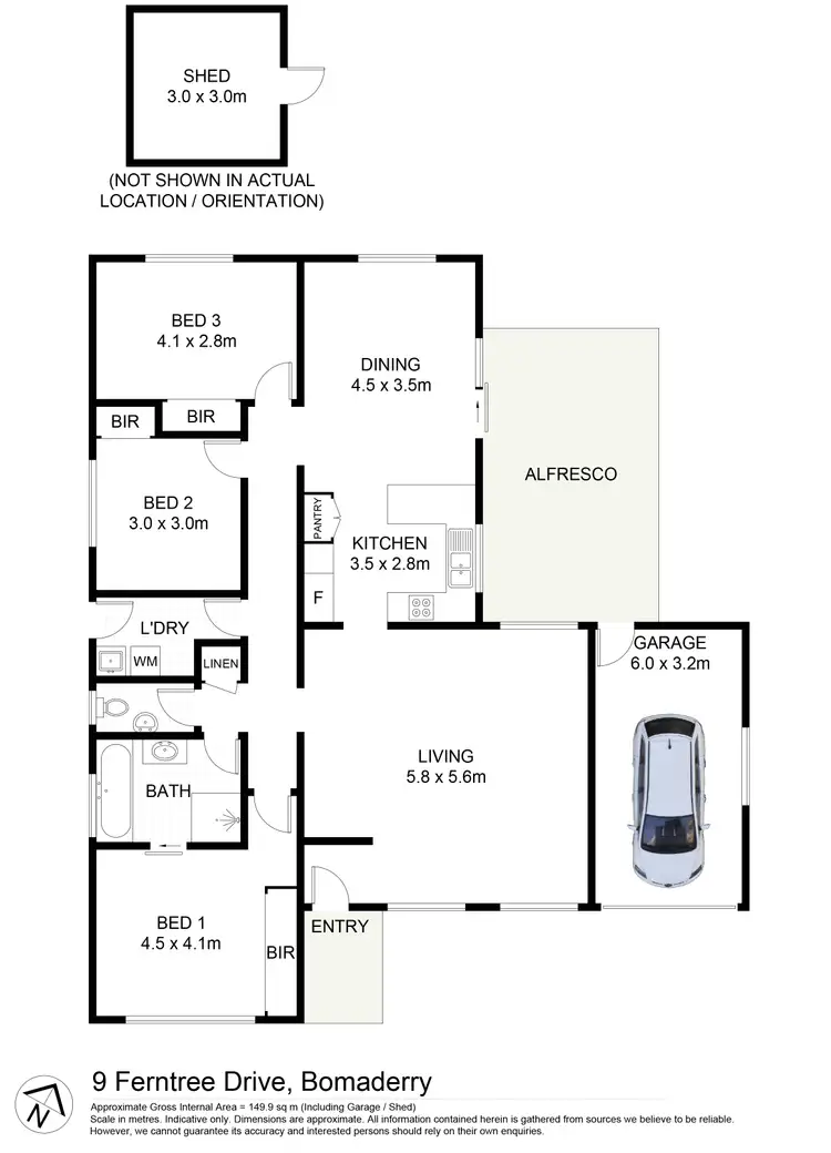 Floorplan of Homely house listing, 9 Ferntree Drive, Bomaderry NSW 2541