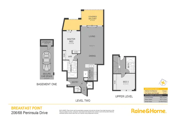 Floorplan of Homely apartment listing, 206/68 Peninsula Drive, Breakfast Point NSW 2137