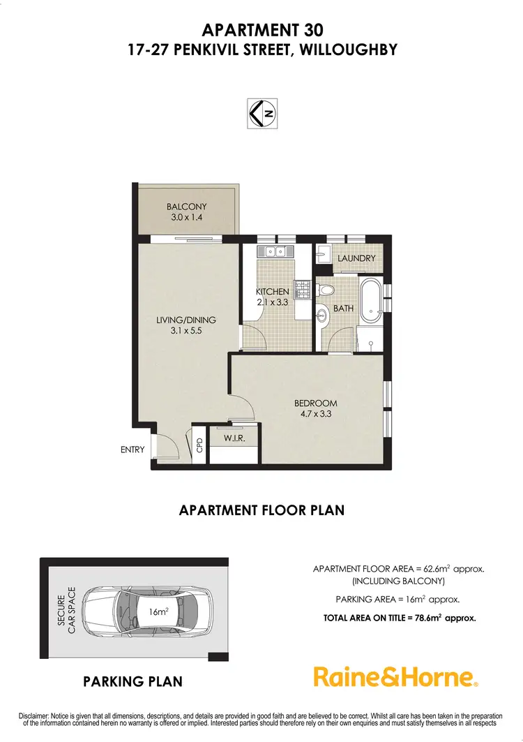 Floorplan of Homely unit listing, 30/17-27 Penkivil Street, Willoughby NSW 2068