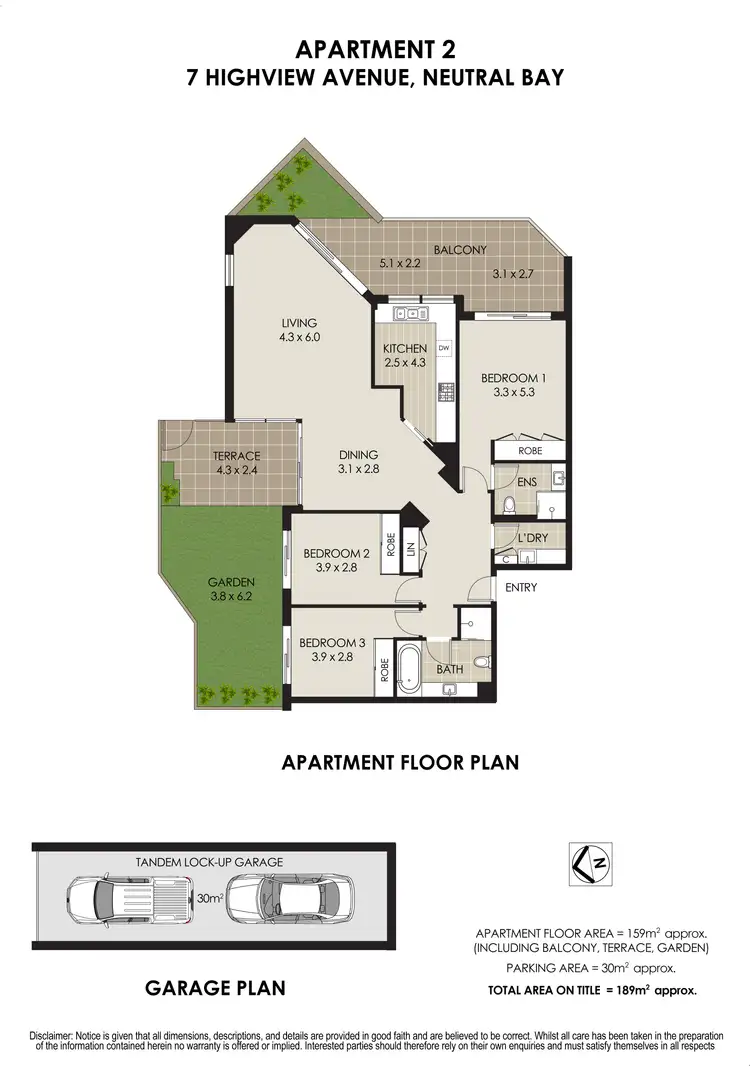 Floorplan of Homely apartment listing, 2/7 Highview Avenue, Neutral Bay NSW 2089