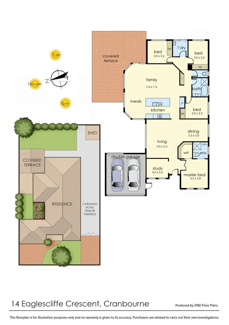 Floorplan of Homely house listing, 14 Eaglescliffe Crescent, Cranbourne VIC 3977