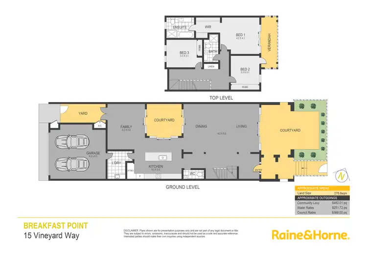 Floorplan of Homely townhouse listing, 15 Vineyard Way, Breakfast Point NSW 2137