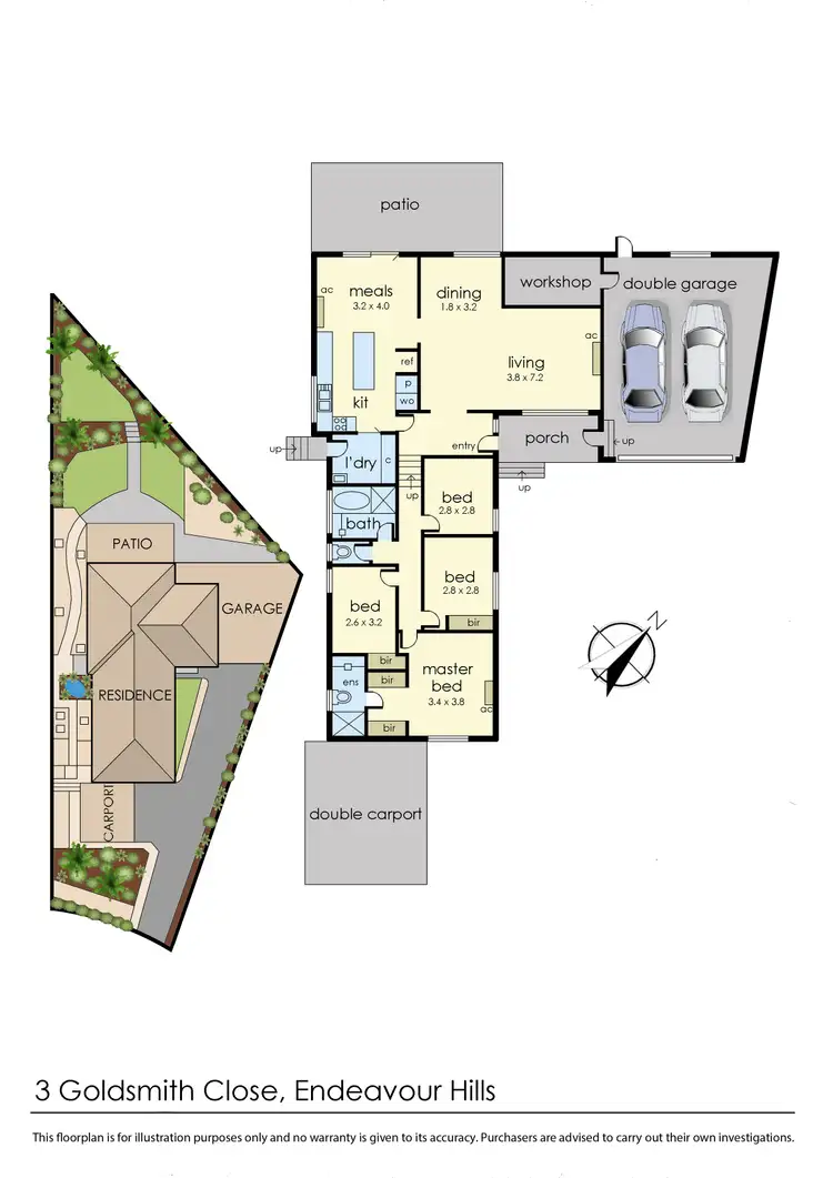 Floorplan of Homely house listing, 3 Goldsmith Close, Endeavour Hills VIC 3802