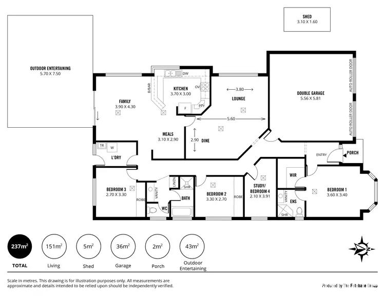 Floorplan of Homely house listing, 10 Riddoch Crescent, Woodcroft SA 5162