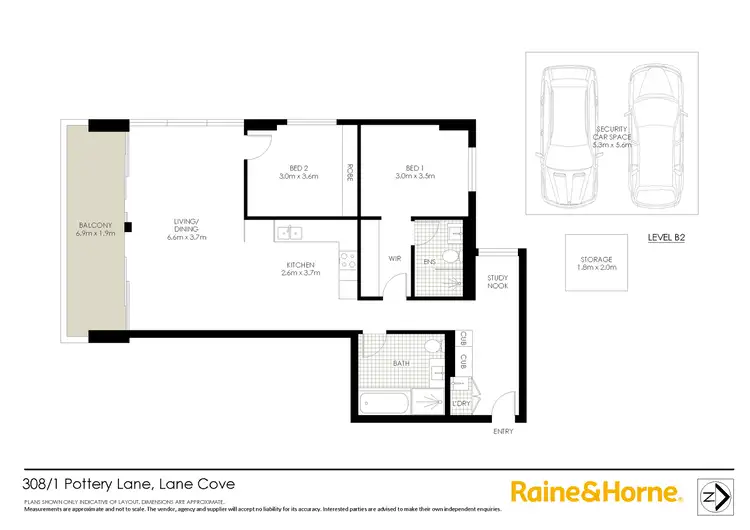 Floorplan of Homely apartment listing, 308/1 Pottery Lane, Lane Cove NSW 2066