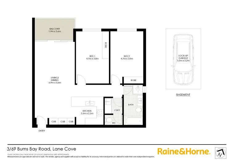 Floorplan of Homely apartment listing, 3/69 Burns Bay Road, Lane Cove NSW 2066