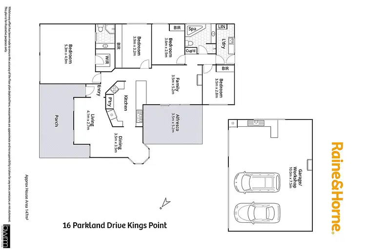 Floorplan of Homely house listing, 16 Parkland Drive, Kings Point NSW 2539
