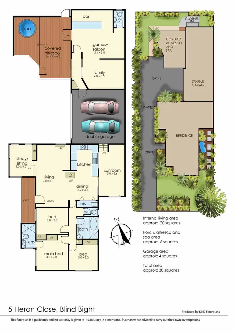 Floorplan of Homely house listing, 5 Heron Close, Blind Bight VIC 3980