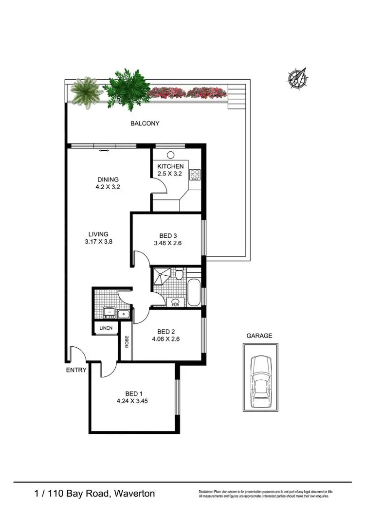 Floorplan of Homely apartment listing, 1/110 Bay Road, Waverton NSW 2060