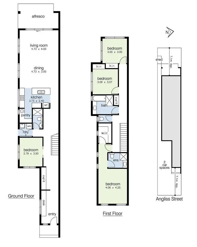 Floorplan of Homely townhouse listing, 2/8 Angliss Street, Yarraville VIC 3013