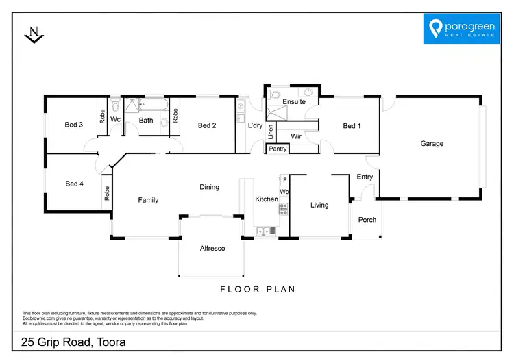 Floorplan of Homely house listing, 25 Grip Road, Toora VIC 3962