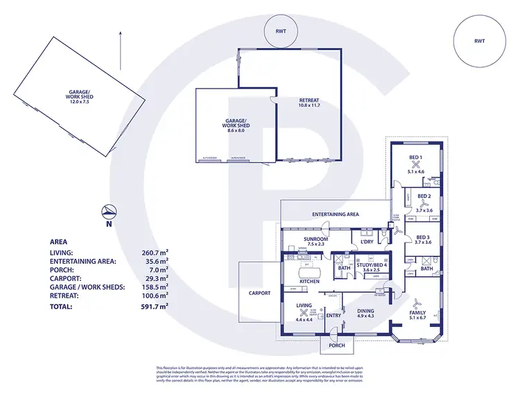 Floorplan of Homely house listing, 12 South Ridge Road, Woodside SA 5244