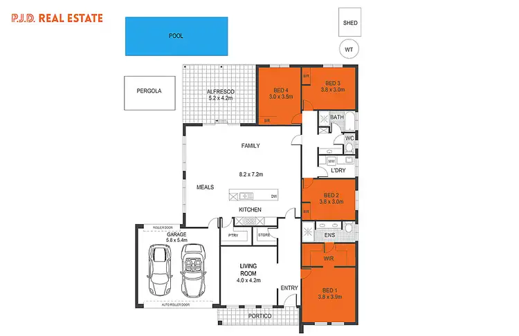 Floorplan of Homely house listing, 14 Emerald Drive, The Rise, Hayborough SA 5211