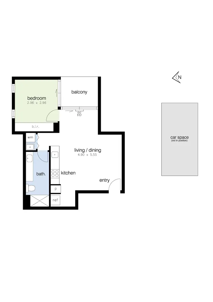 Floorplan of Homely apartment listing, 309/90 Buckley Street, Footscray VIC 3011