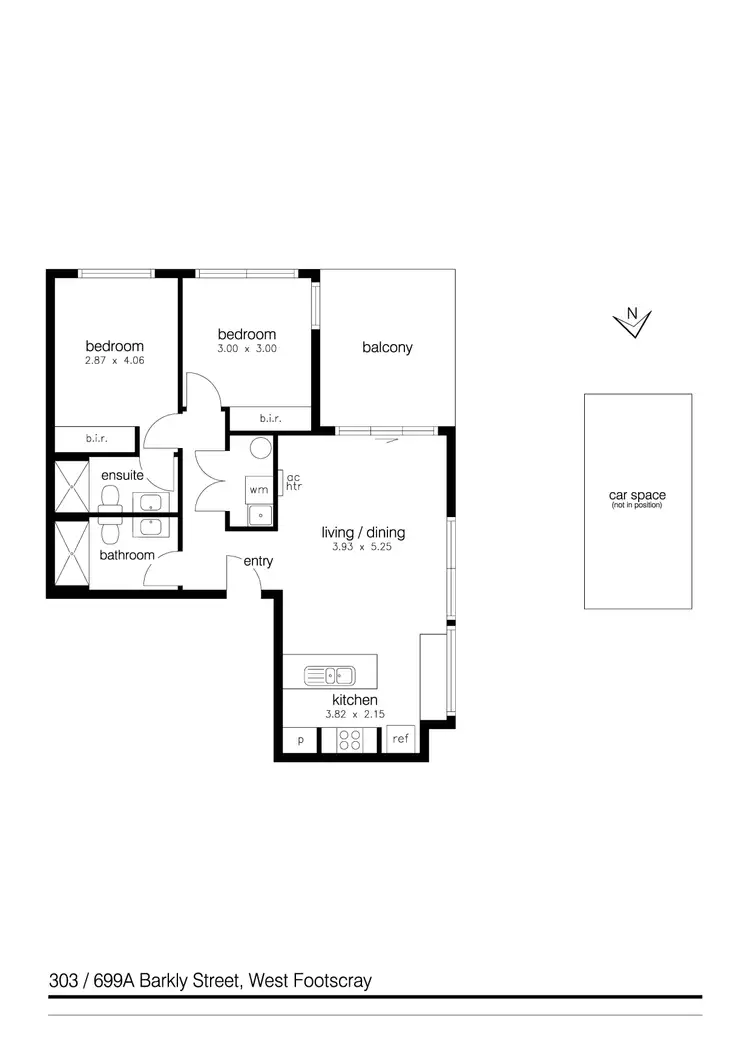 Floorplan of Homely apartment listing, 303/699A-703 Barkly Street, West Footscray VIC 3012
