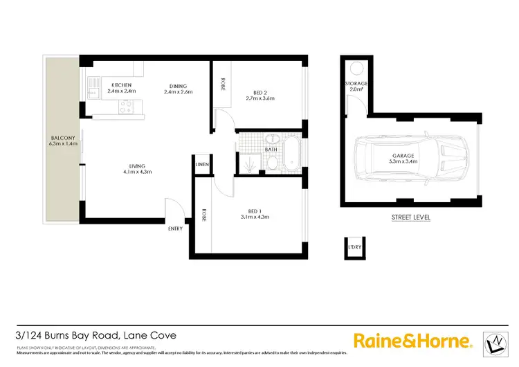Floorplan of Homely apartment listing, 3/124 Burns Bay Road, Lane Cove NSW 2066