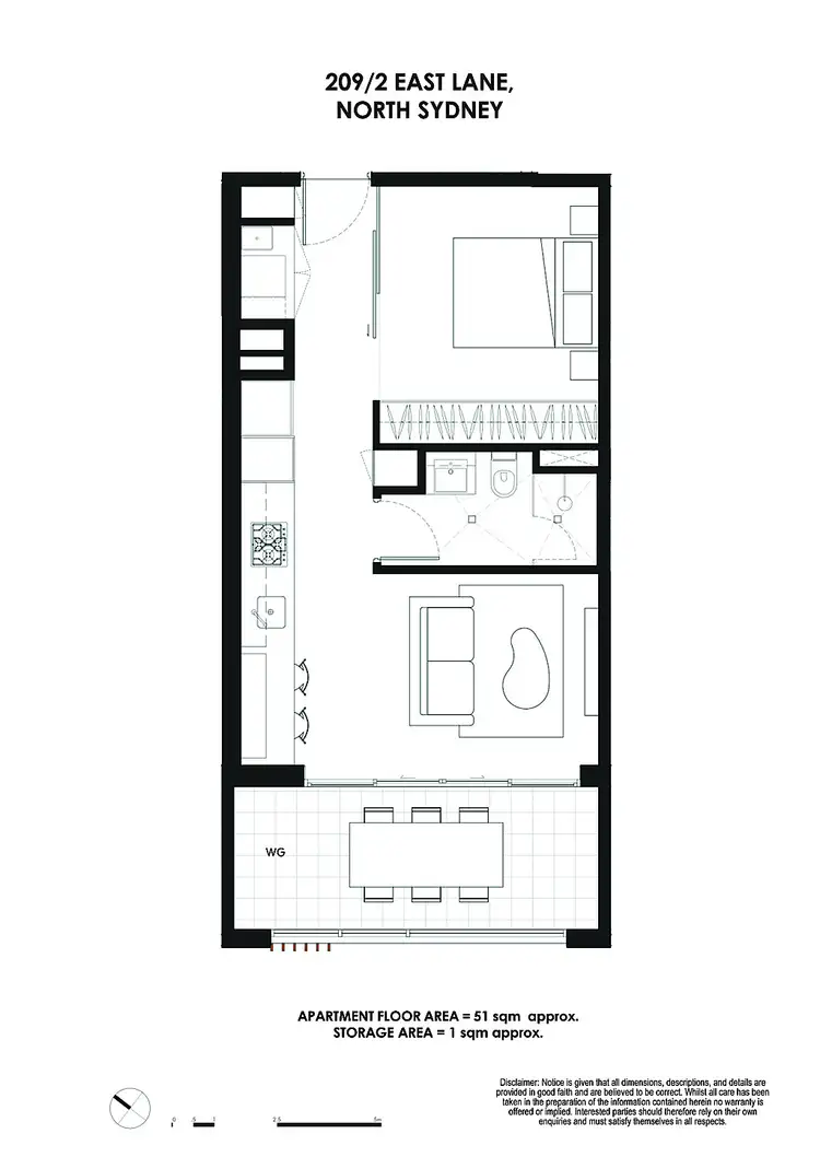 Floorplan of Homely apartment listing, 209/2 East Lane, North Sydney NSW 2060
