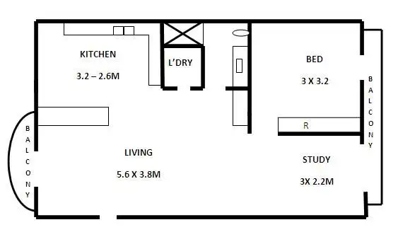 Floorplan of Homely unit listing, 5/23 Quinton Street, Kangaroo Point QLD 4169