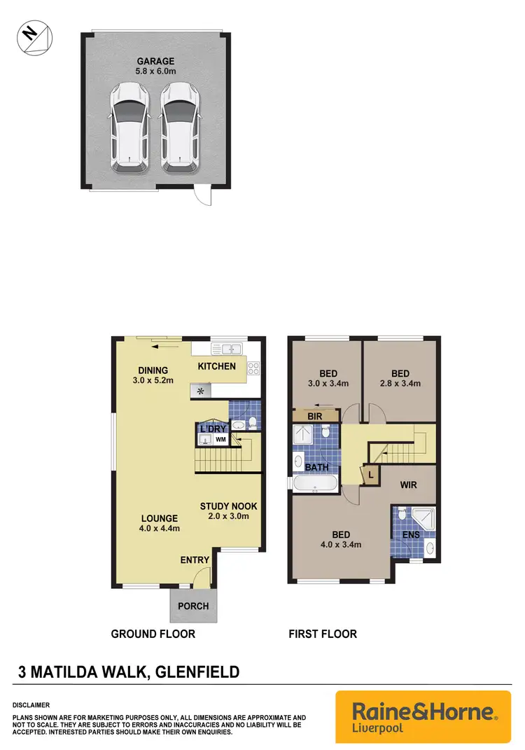 Floorplan of Homely house listing, 3 Matilda Walk, Glenfield NSW 2167