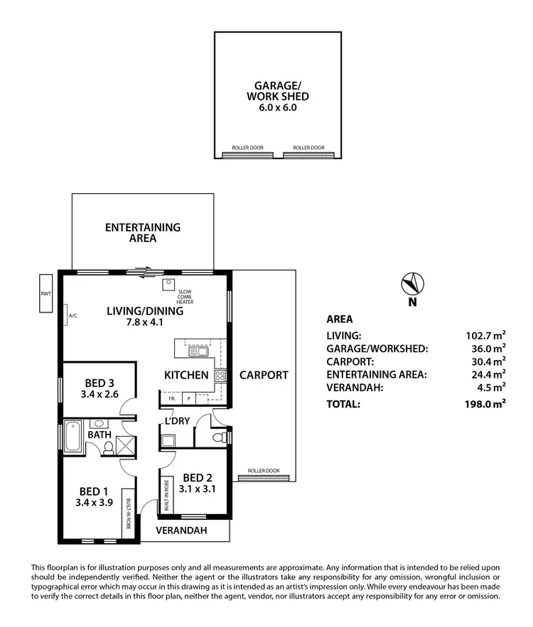 Floorplan of Homely house listing, 13 Honeysuckle Drive, Woodside SA 5244