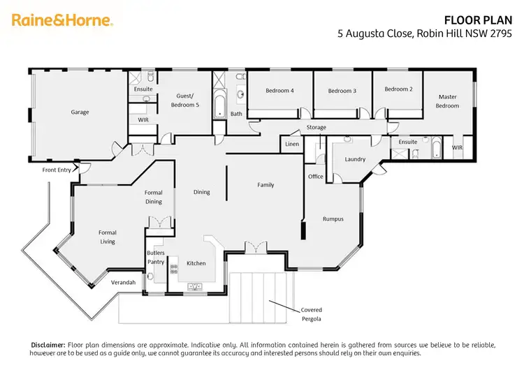 Floorplan of Homely house listing, 5 Augusta Close, Robin Hill NSW 2795