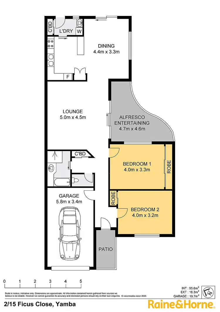 Floorplan of Homely house listing, 2/15 Ficus Close, Yamba NSW 2464
