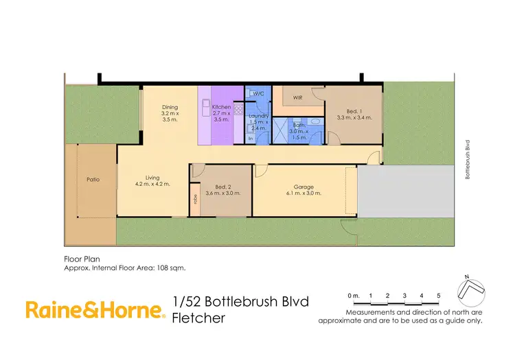 Floorplan of Homely villa listing, 1/52 Bottlebrush Boulevard, Fletcher NSW 2287