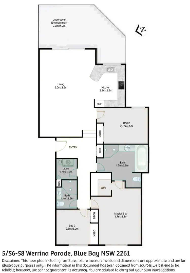 Floorplan of Homely house listing, 5/56-58 Werrina Parade, Blue Bay NSW 2261
