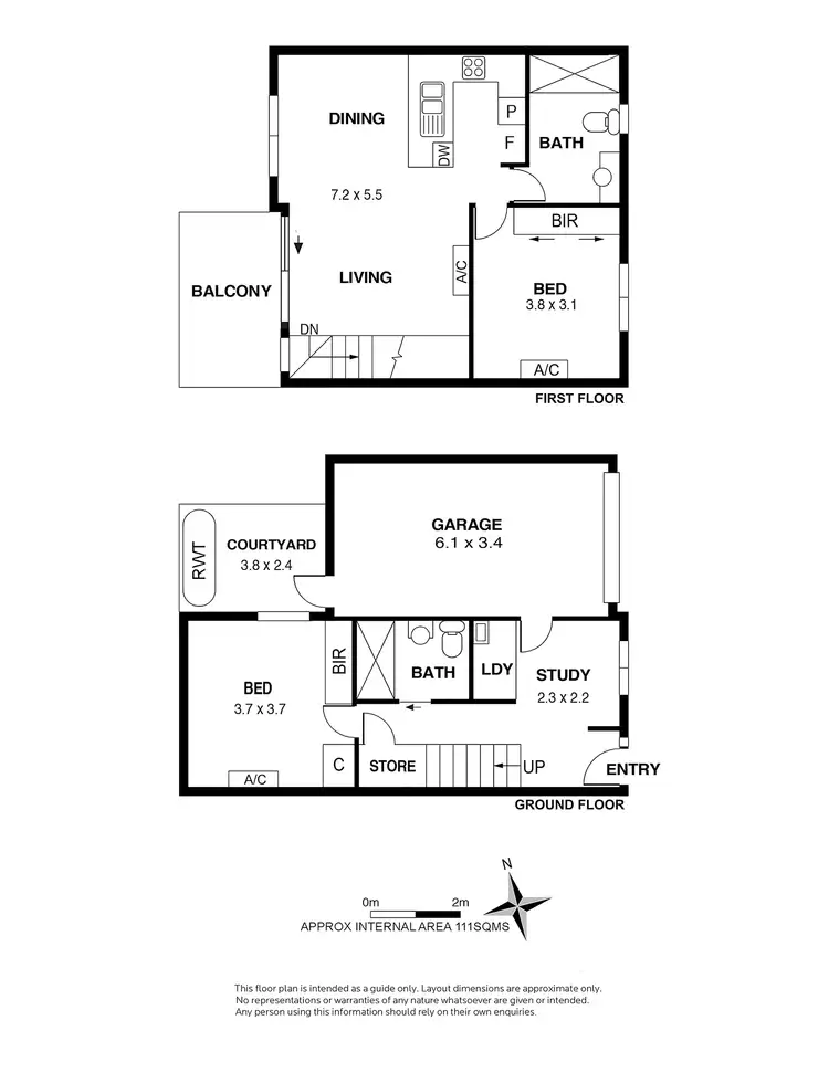 Floorplan of Homely townhouse listing, 3/4 McComas Street, Reservoir VIC 3073