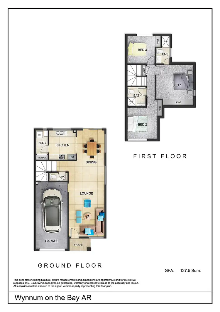 Floorplan of Homely townhouse listing, 23/11 Federation Street, Wynnum West QLD 4178