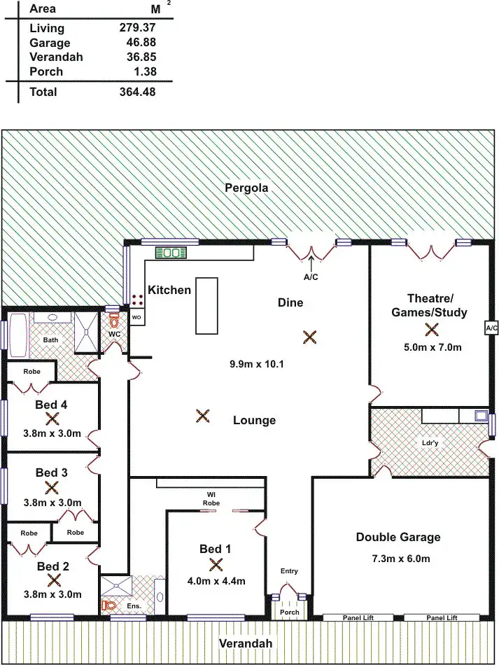Floorplan of Homely house listing, 8 Gordon Crescent, Strathalbyn SA 5255