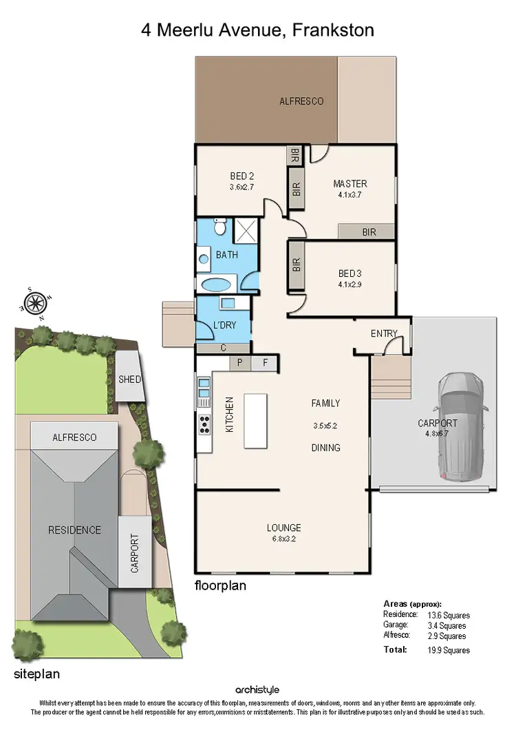 Floorplan of Homely house listing, 4 Meerlu Avenue, Frankston VIC 3199