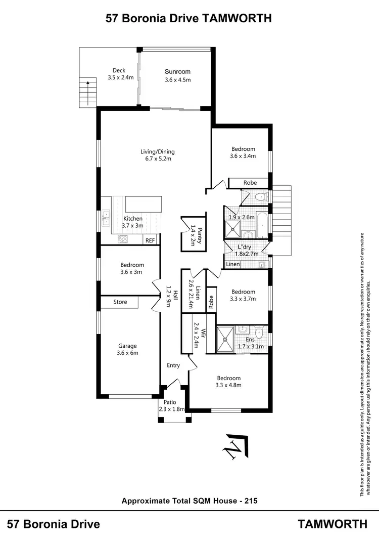 Floorplan of Homely house listing, 57 Boronia Drive, Tamworth NSW 2340