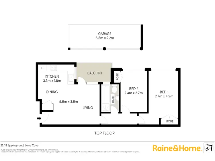 Floorplan of Homely apartment listing, 22/12 Epping Road, Lane Cove NSW 2066